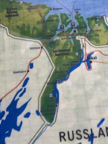 A close up of the map of our border location.